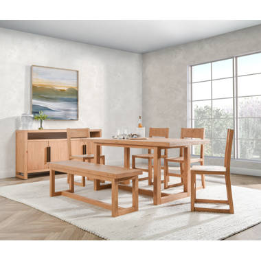 Bourgoin 7 piece drop leaf solid wood dining deals set